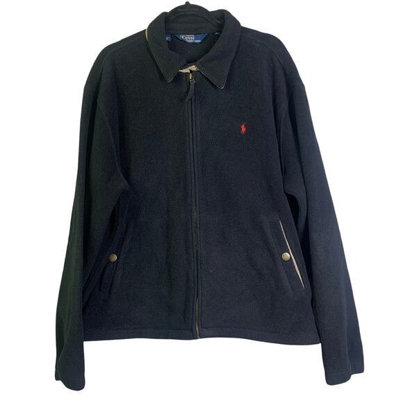POLO RALPH LAUREN‎ Jacket Fleece Polartec Classic Vintage Full Zip Snap Pockets - Picture 1 of 15